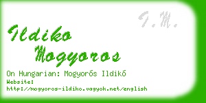 ildiko mogyoros business card